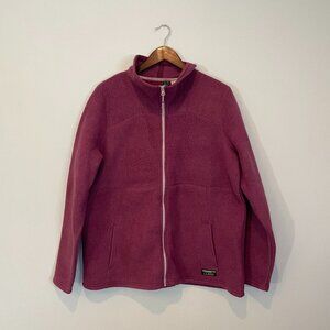 LL Bean Women's Katahdin Fleece Full-Zip Jacket Size 1X Bram Berry